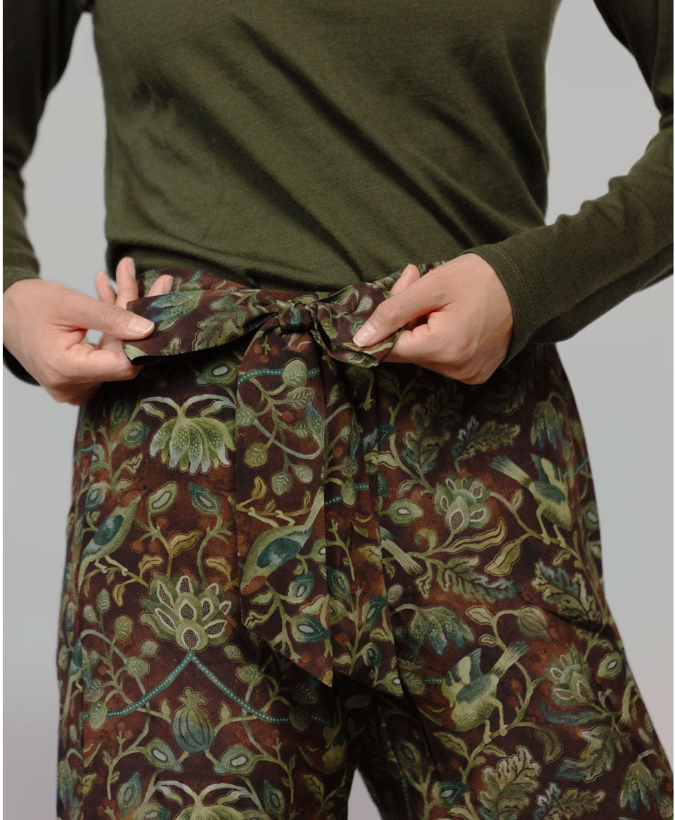 The Flora & Fauna Silk Palazzo Pant