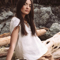 The Georgia Linen Jacquard Blouse