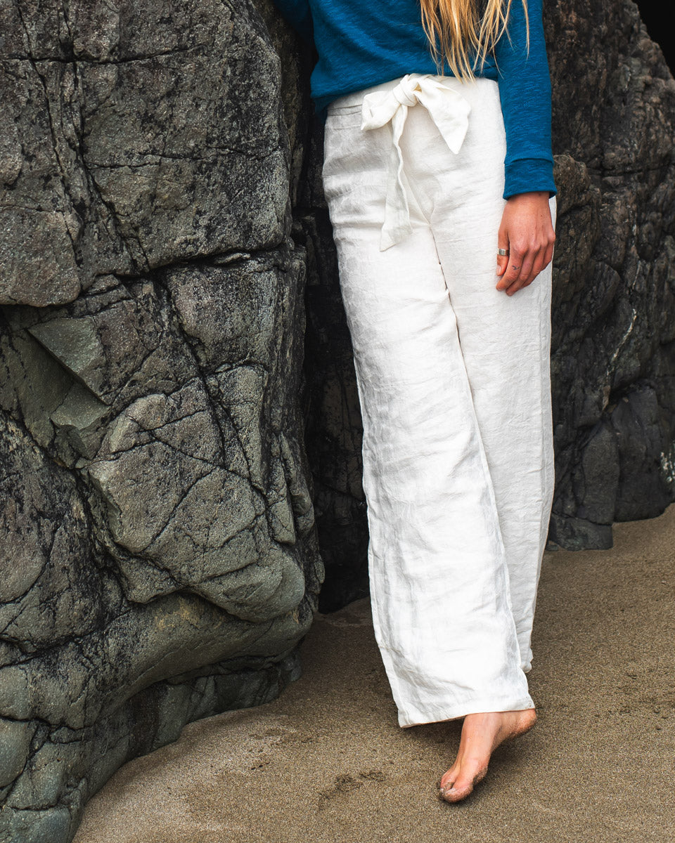 The Georgia Linen Jacquard Pant - Low Stock Alert