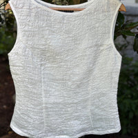 The Queen Anne's Linen Lace Top - Undyed Natural