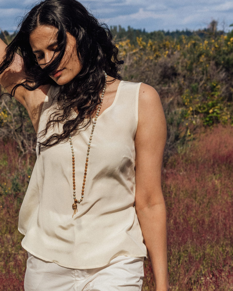 The Taylor Tank Top in 100% Italian Silk