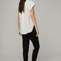 The Georgia Linen Jacquard Blouse