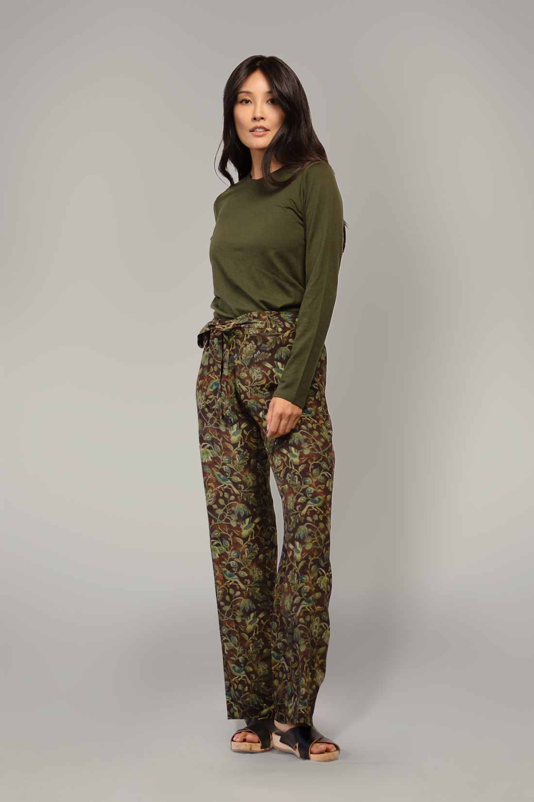 Flora & Fauna Silk Palazzo Pant