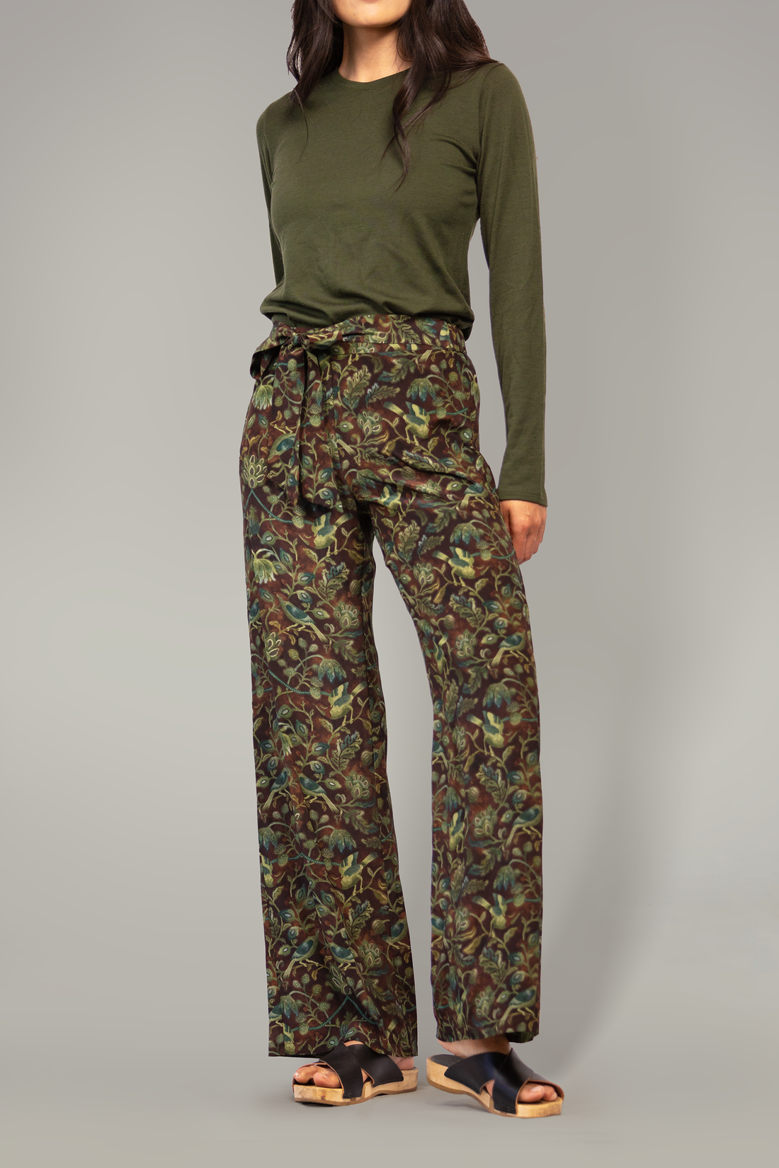 Flora & Fauna Silk Palazzo Pant