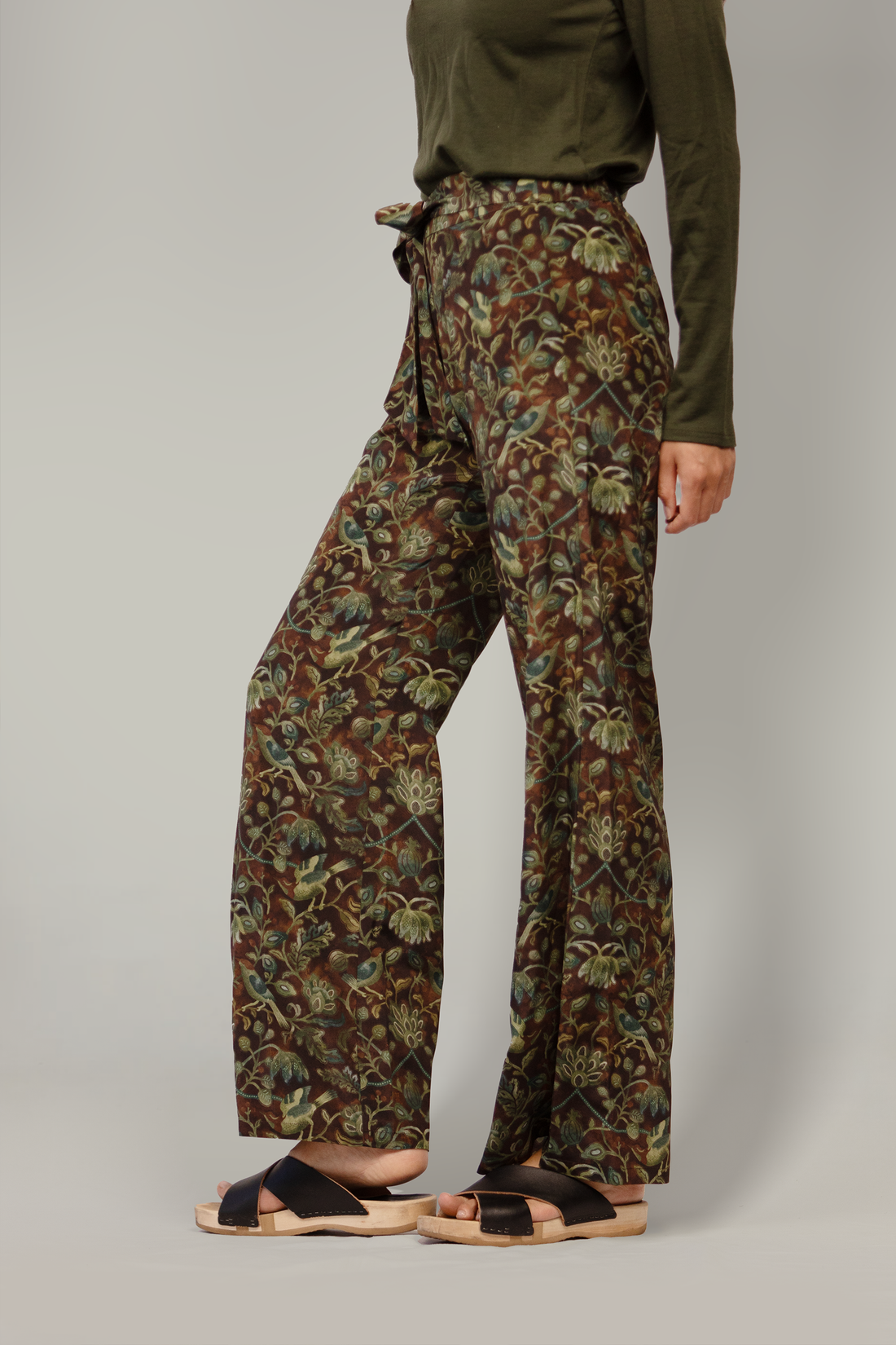 Flora & Fauna Silk Palazzo Pant