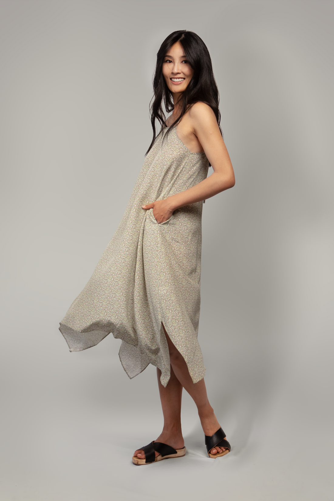 Flowing Into Nature Silk Dress