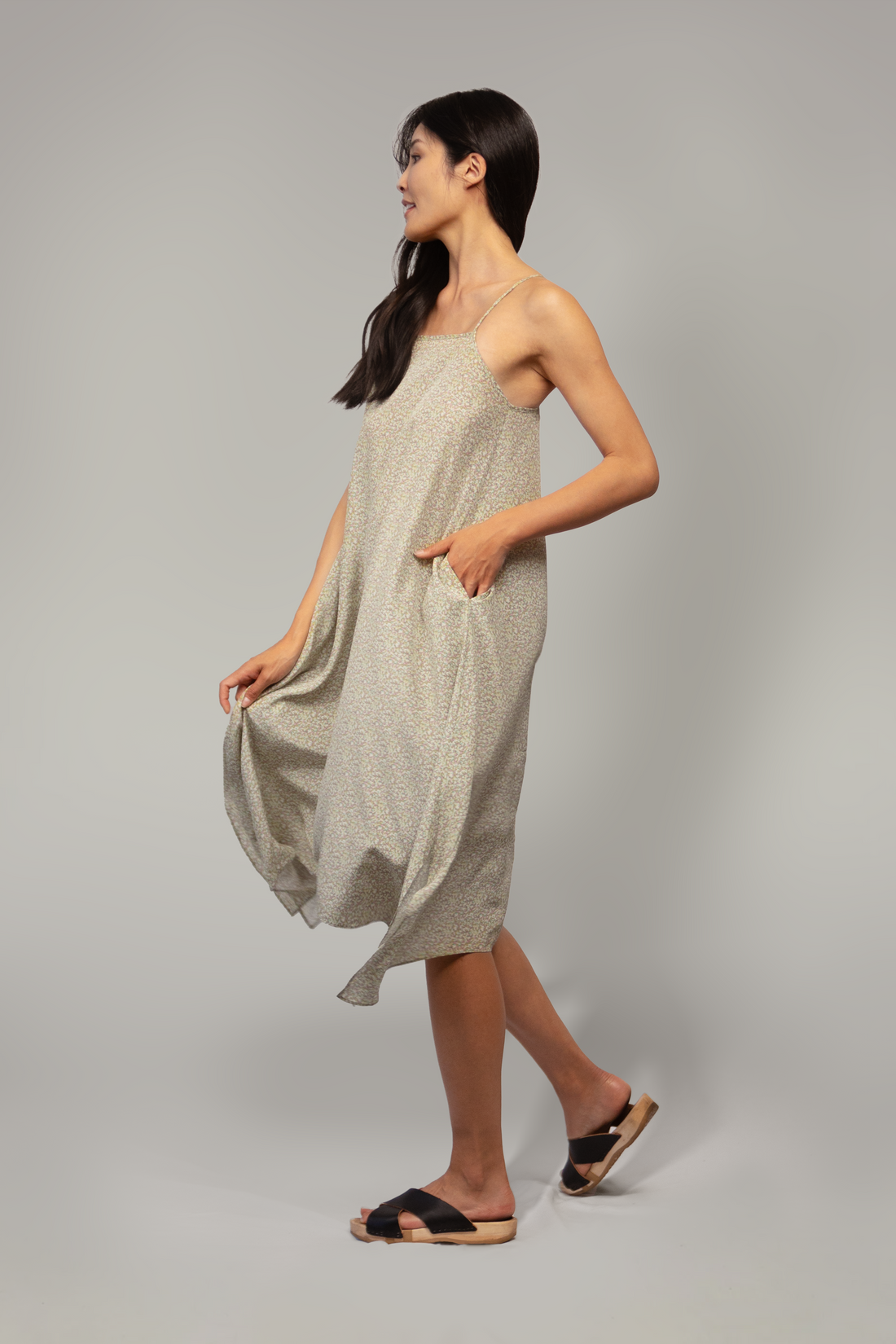 Flowing Into Nature Silk Dress