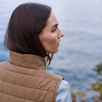 The Victoria Vest in rain resistant Organic Cotton
