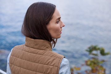 The Victoria Vest in rain resistant Organic Cotton