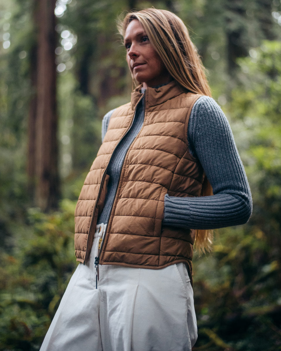 The Victoria Vest in rain resistant Organic Cotton