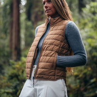 The Victoria Vest in rain resistant Organic Cotton