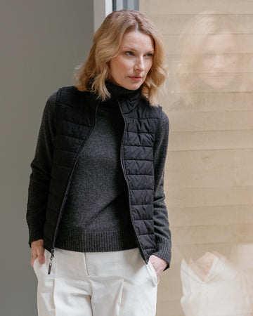 The Victoria Vest in rain resistant Organic Cotton