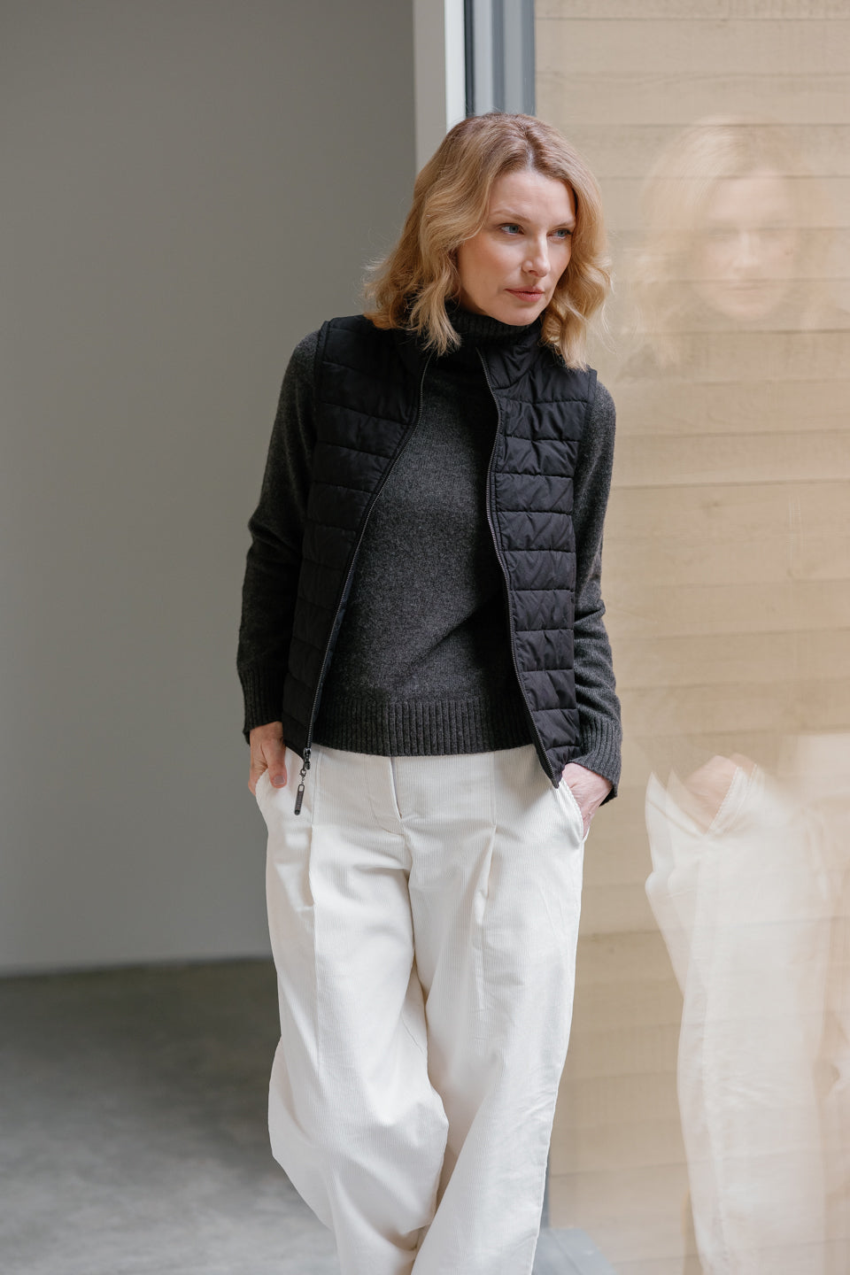 The Corduroy Pant in Winter White Organic Cotton