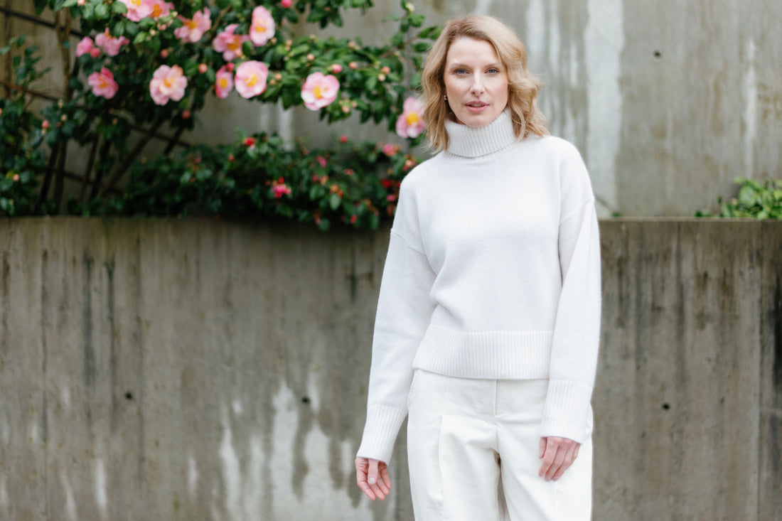 The Corduroy Pant in Winter White Organic Cotton