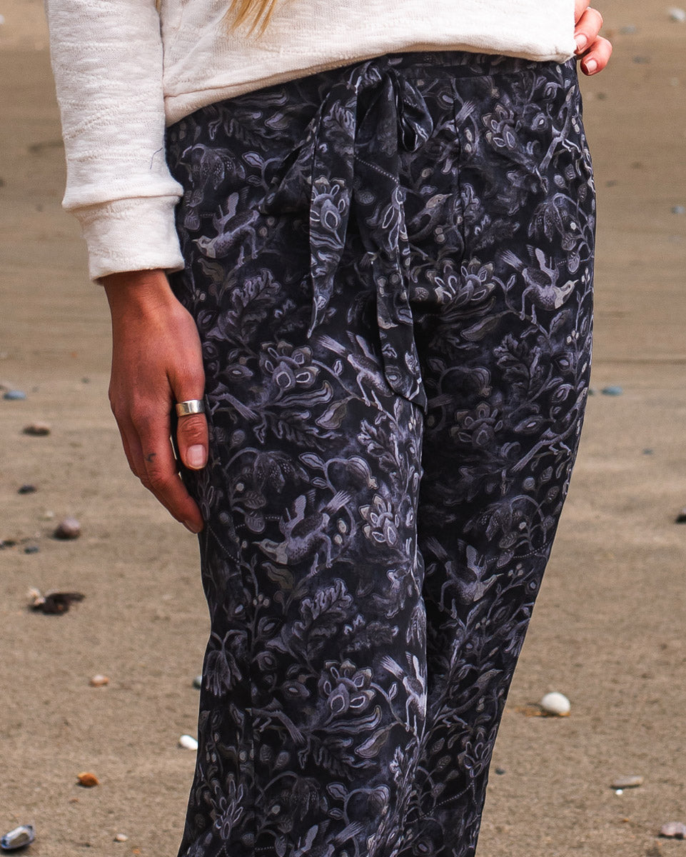 The Flora & Fauna Silk Palazzo Pant